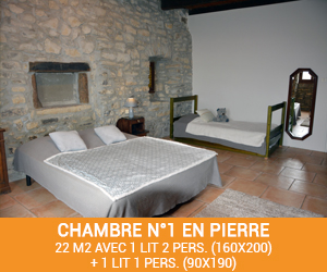 chambre 1 gite Ardèche